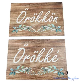 Esküvői tábla PÁR 30x20cm - Örökkön-Örökké…
