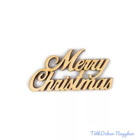 Merry Christmas felirat 5db/csomag 9x4,5cm - Natúr