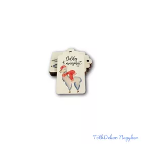 Ajándékcímke 5db/csomag 6,5x4cm - Téli Láma