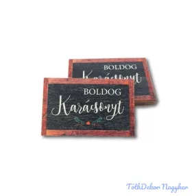   Közepes képkeret 5db/csomag 5x8cm - Boldog Karácsonyt fekete