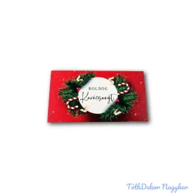   Közepes képkeret 5db/csomag 5x8cm - Piros Karácsonyi üdvözlő