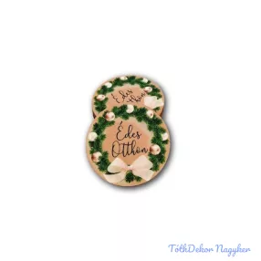   Kerek karácsonyi 5cm 5db/csomag - Édes otthon Rosegold díszes