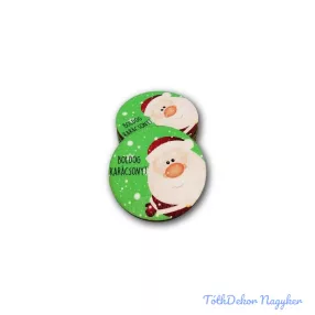 Kerek karácsonyi 5cm 5db/csomag - Mikulás