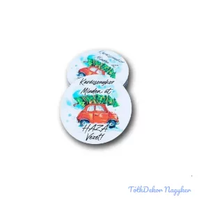 Kerek karácsonyi 7cm 5db/csomag - Minden út haza vezet