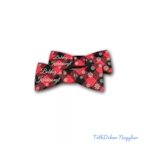 Piros-fekete nyakkendő 5db/csomag 10,5x4,5cm