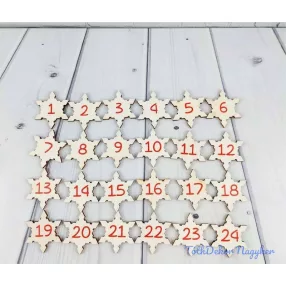 Mini hópihe adventi szett 3cm 1-24