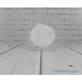 Karácsonyi kör plexi 7cm 3db/csomag - Díszes kör