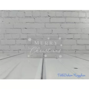Karácsonyi tégla plexi 5x8cm 3db/csomag - Merry Christmas