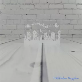   Karácsonyi tégla plexi 5x8cm 3db/csomag - Karácsonyi város