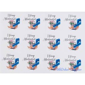 Nőnap alkalmából matrica 24db/A4 lap - Magassarkús