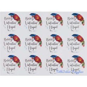 Boldog Valentin napot 24db/A4 lap - Piros Rózsás