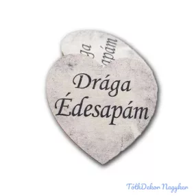Márványhatású szív 5 cm - Drága Édesapám