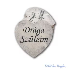 Márványhatású szív 5 cm - Drága Szüleim
