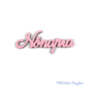 Nőnapra fa felirat 9,5x4cm 5db/csomag - Rózsaszín