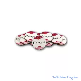 Nőnapra kör 3cm 10db/csomag - Virágos