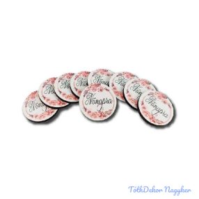 Nőnapra kör 3cm 10db/csomag - Díszes virágos