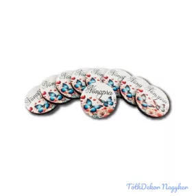 Nőnapra kör 3cm 10db/csomag - Pillangós