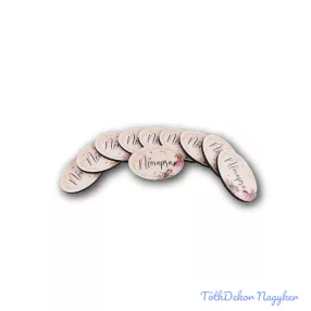 Nőnapra ovális 2,5x4cm 10db/csomag - Rózsaszín
