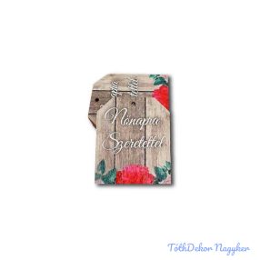 Biléta fa 5,4x4,6cm 5db/csomag - Nőnapra szeretettel