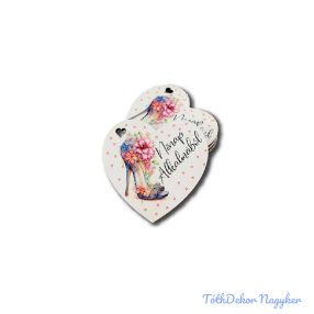   Duci szív 5x5cm 5db/csomag - Nőnap alkalmából magassarkús