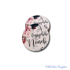   A legszebb nőnek kör alakú virágos fa 5cm 5db/csomag - Rózsaszín