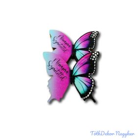   Pillangós fa 6,5x7,5cm 5db/csomag - Nőnapra szeretettel Lila