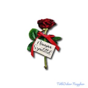 Rózsaszál forma 13x6cm 5db/csomag - Nőnapra szeretettel