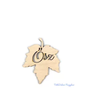 Natúr levél Ősz felirattal 11x8,5cm - Nagy