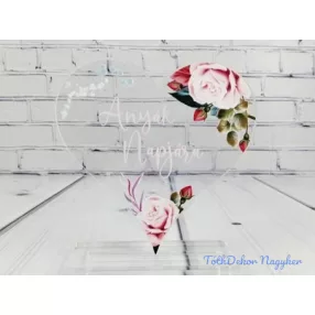 Anyák napjára áttetsző plexi 8,5x8cm - szív