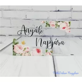 Téglalap plexi 5x8cm - Anyák napjára 3db/csomag