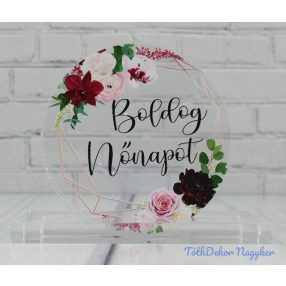 Kör plexi 5cm 3db/csomag - Boldog nőnapot