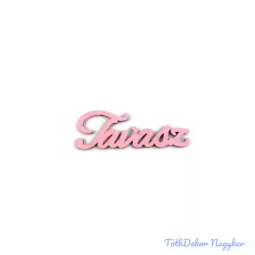 Tavasz fa felirat 10x3,5cm 5db/csomag - Rózsaszín