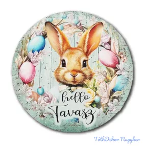 Nyuszi - Hello Tavasz kör 13cm