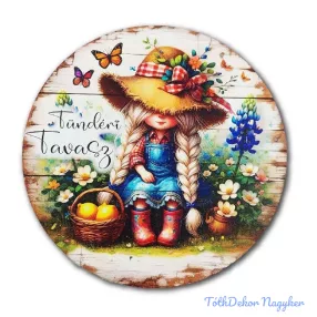 Tündéri tavasz kislány kör 13cm