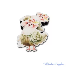 Zöld tyúk figura 8,1x6,6cm