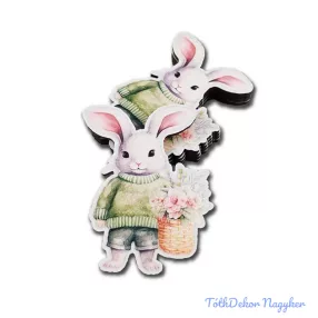 Zöld nyuszi figura 8x6,3cm