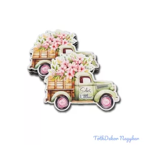 Zöld autós Édes Otthon 6,4x8cm