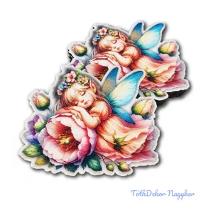 Kislány figura kék szárnnyal M7cm 5db/csomag