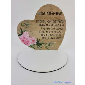 Talpas fa szív Drága Nagymama… 19,2x20cm