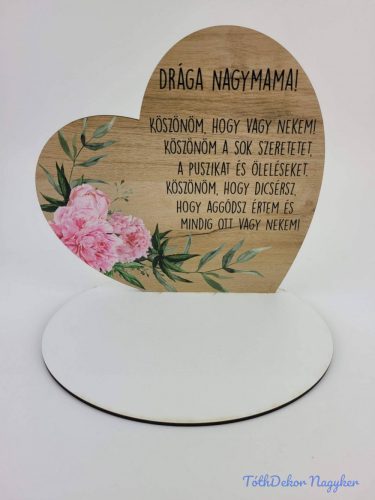 Talpas fa szív Drága Nagymama… 19,2x20cm