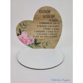 Talpas fa szív Köszönöm Édesanyám… 19,2x20cm