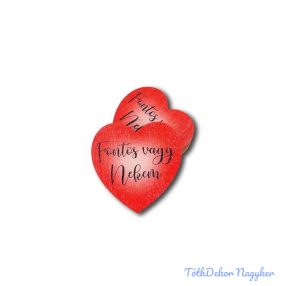 Piros szív - Fontos vagy nekem 5cm 5db/csomag