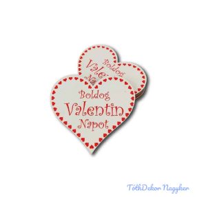 Boldog Valentin napot - Sok szivecskés 7cm 5db/csomag
