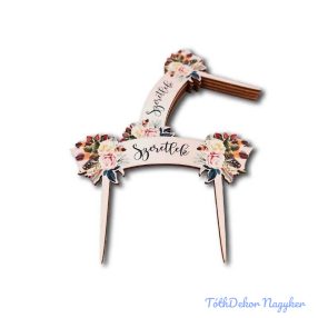 Dupla beszúrós betűző - Szeretlek 11,5x7,5cm 5db/csomag