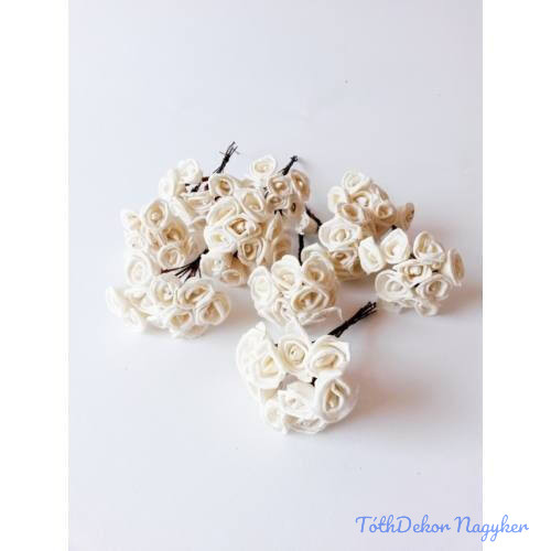 Sola virág mini drótos 100 db 2,5 cm - Fehér virágfej