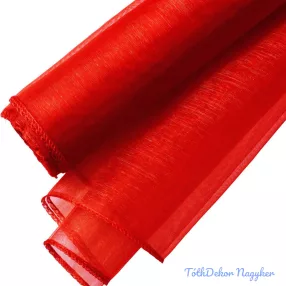 Organza szegett 20cm x 8,2m - Piros