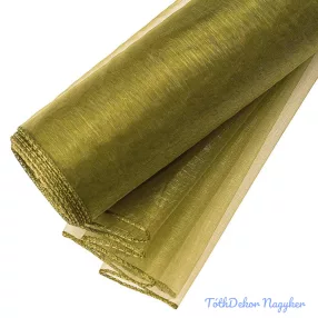 Organza szegett 20cm x 8.2m - Mohazöld