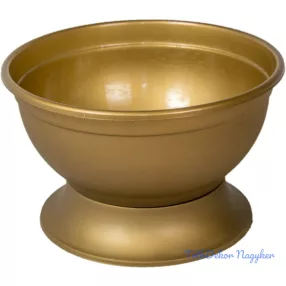Műanyag talpas tál arany D20cm M12cm