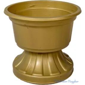 Műanyag bordás talpú bordás tál arany D16cm M14cm