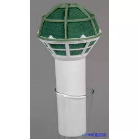   Mikrofon csokortartó dual vizes tűzőhabbal 17 cm / menyasszonyi esküvői 8 cm hab